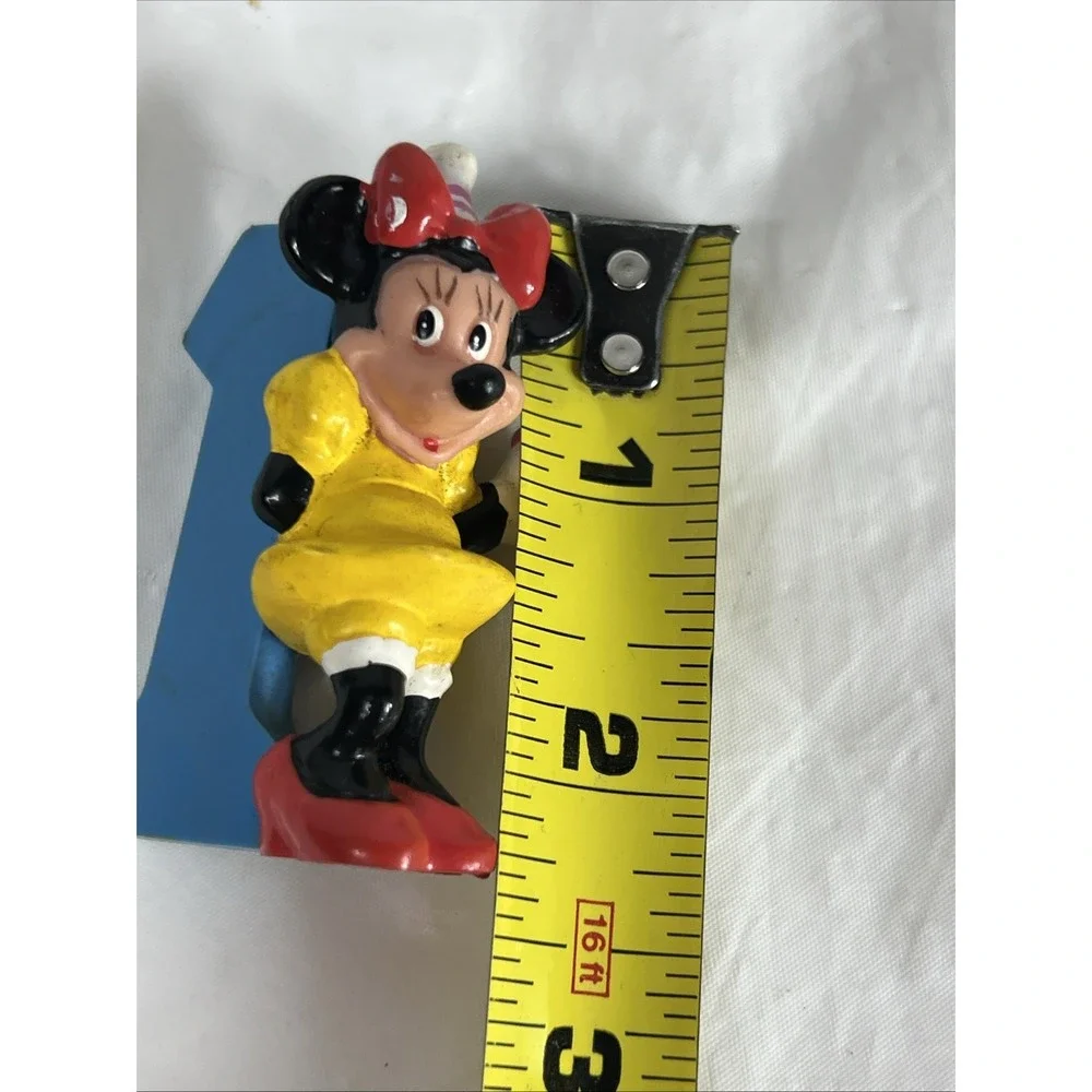 Vintage 1980's Disney Minnie Mouse 1st‎ Birthday No. 1 cake topper PVC Figure 2